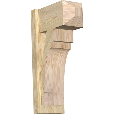 Ekena Millwork Merced Craftsman Rough Sawn Outlooker, Douglas Fir, 8"W x 14"D x 26"H OUT08X14X26MRC04RDF